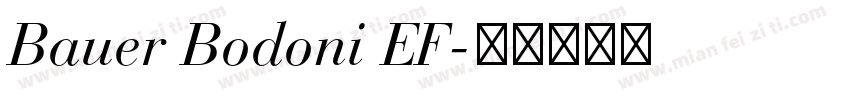 Bauer Bodoni EF字体转换
